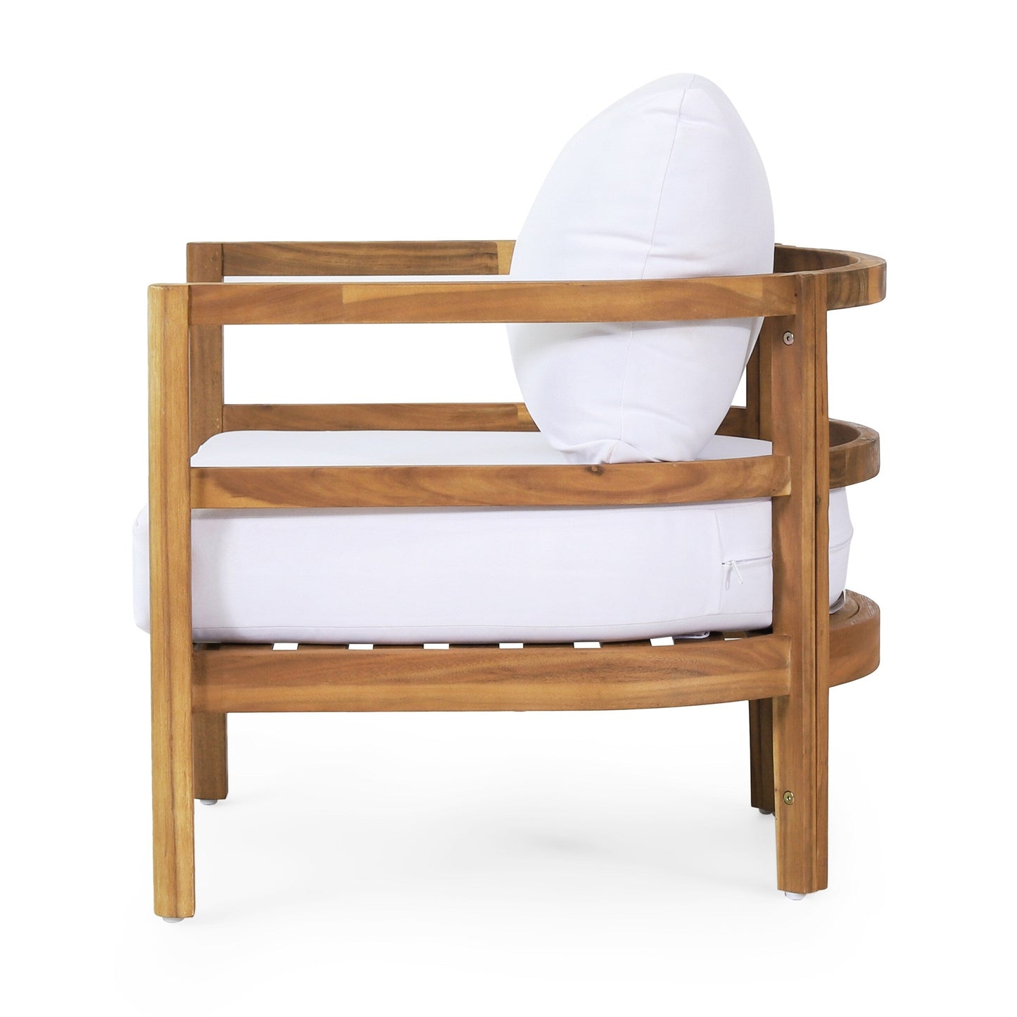 Fauteuils club d'extérieur Ellendale en bois d'acacia avec coussin par Christopher Knight Home
