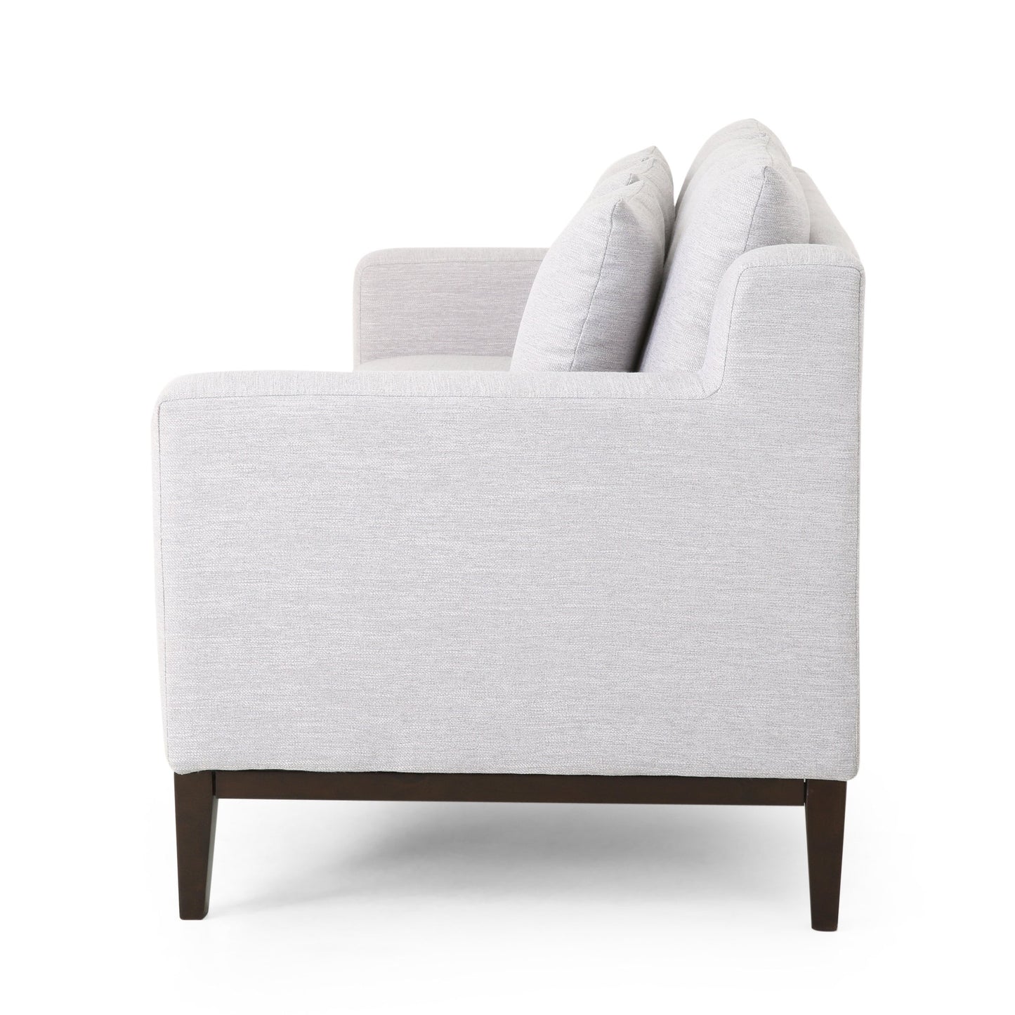 Canapé 3 places contemporain en tissu Elliston avec coussins décoratifs par Christopher Knight Home