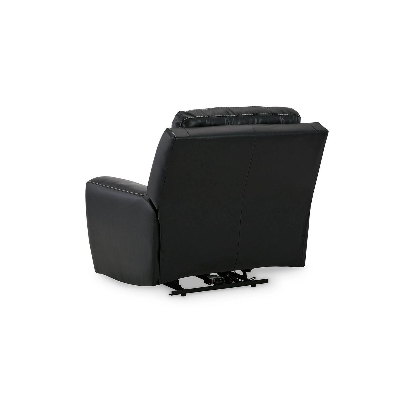 Fauteuil inclinable électrique Erine, appui-tête réglable, similicuir noir