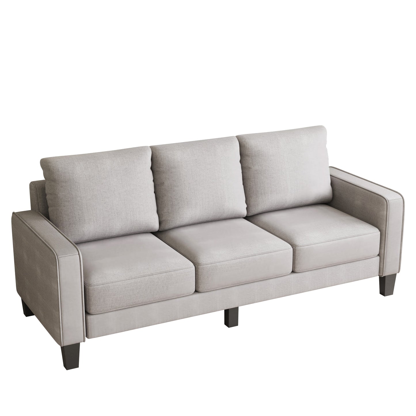 Canapé 3 places en tissu avec rangement sous le coussin