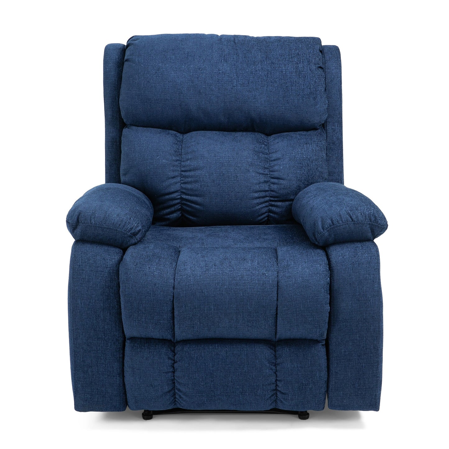 Fauteuil inclinable manuel de massage rembourré en tissu avec massage, chauffage lombaire et poches latérales