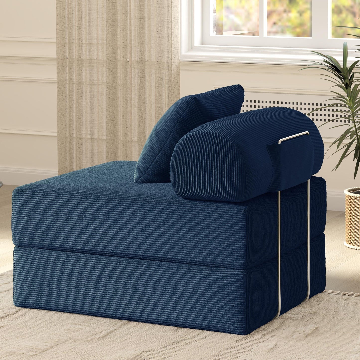 Canapé-lit pliable en tissu éponge haute densité