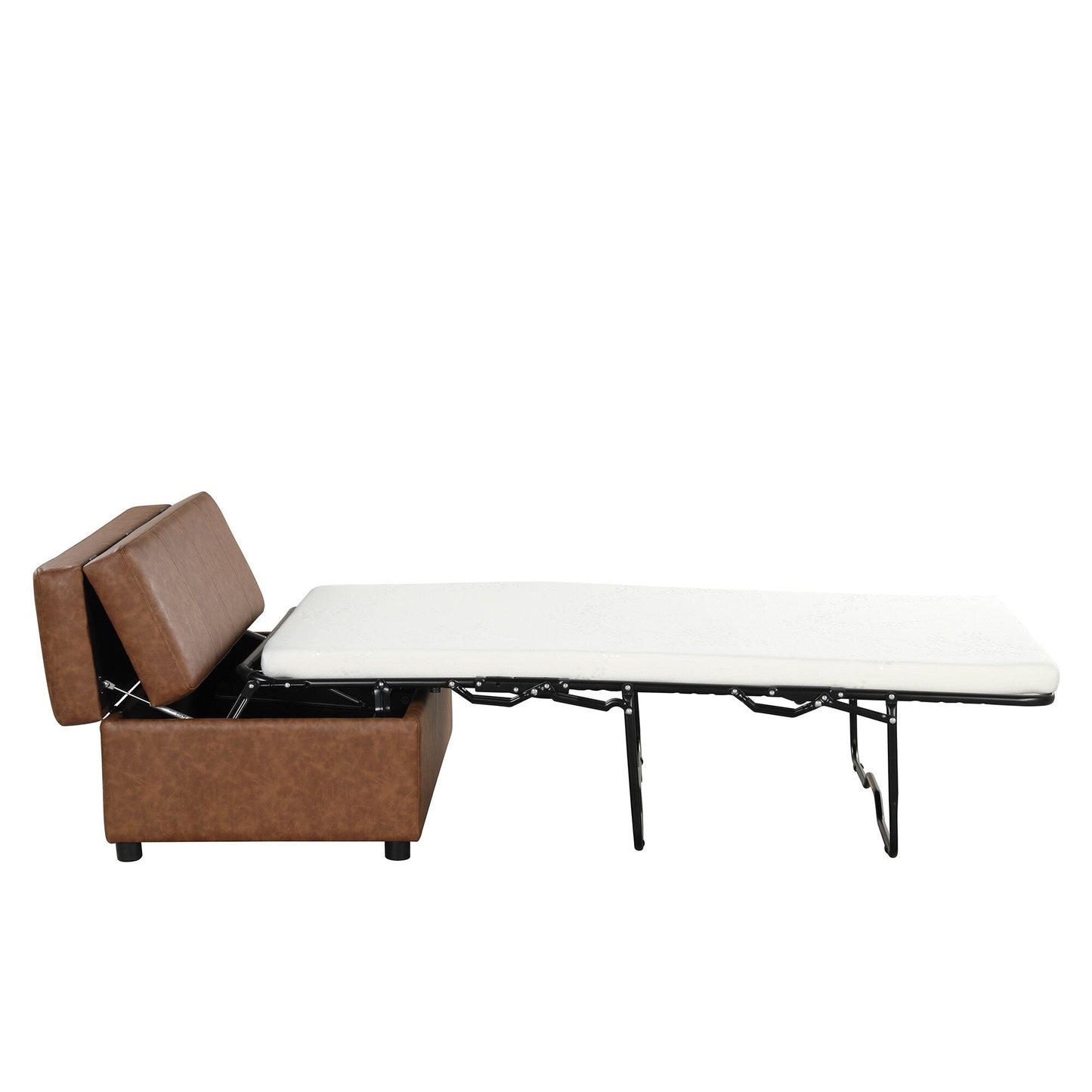 Lit ottoman pliant convertible avec matelas et lit d'appoint