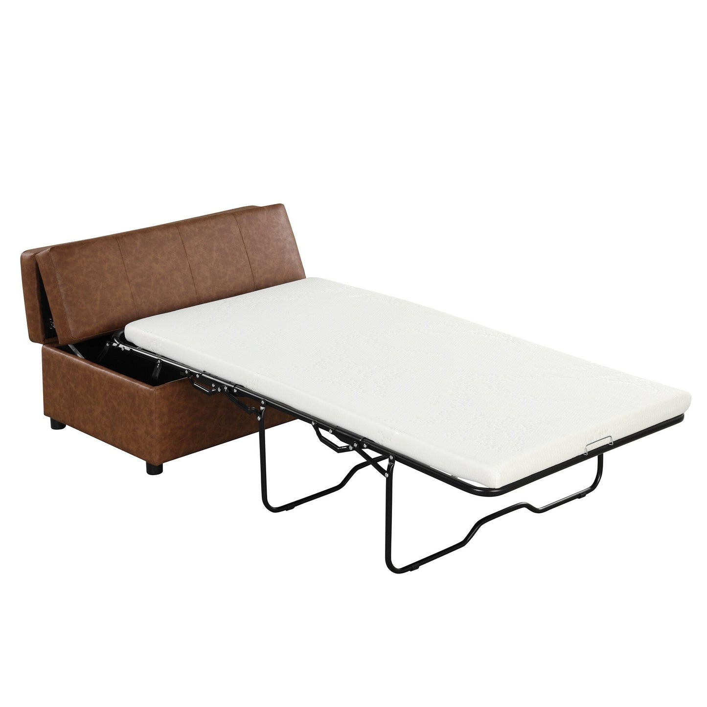 Lit ottoman pliant convertible avec matelas et lit d'appoint