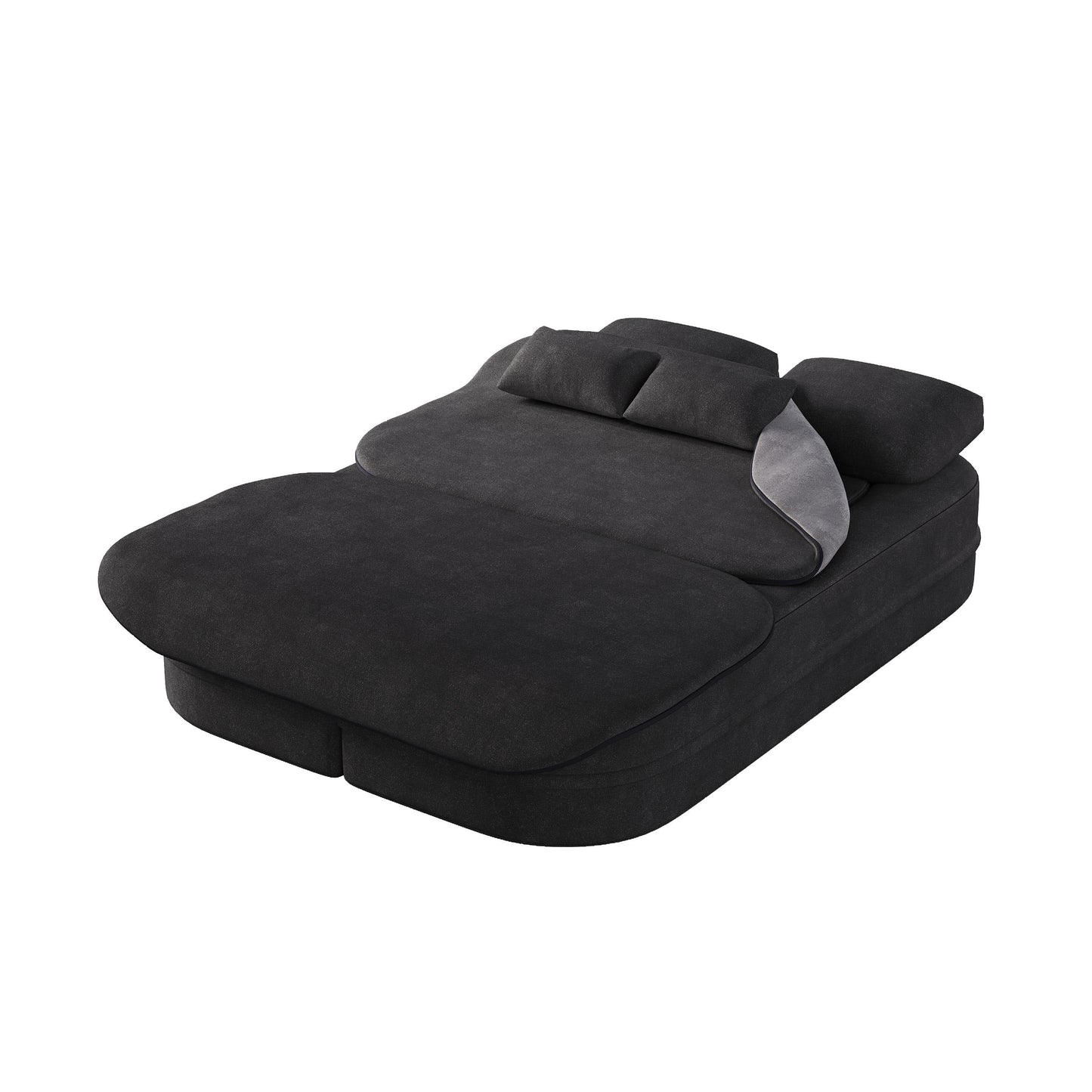 GDFStudio - Canapé-lit pliable Willoughby en chenille avec couverture multifonctionnelle