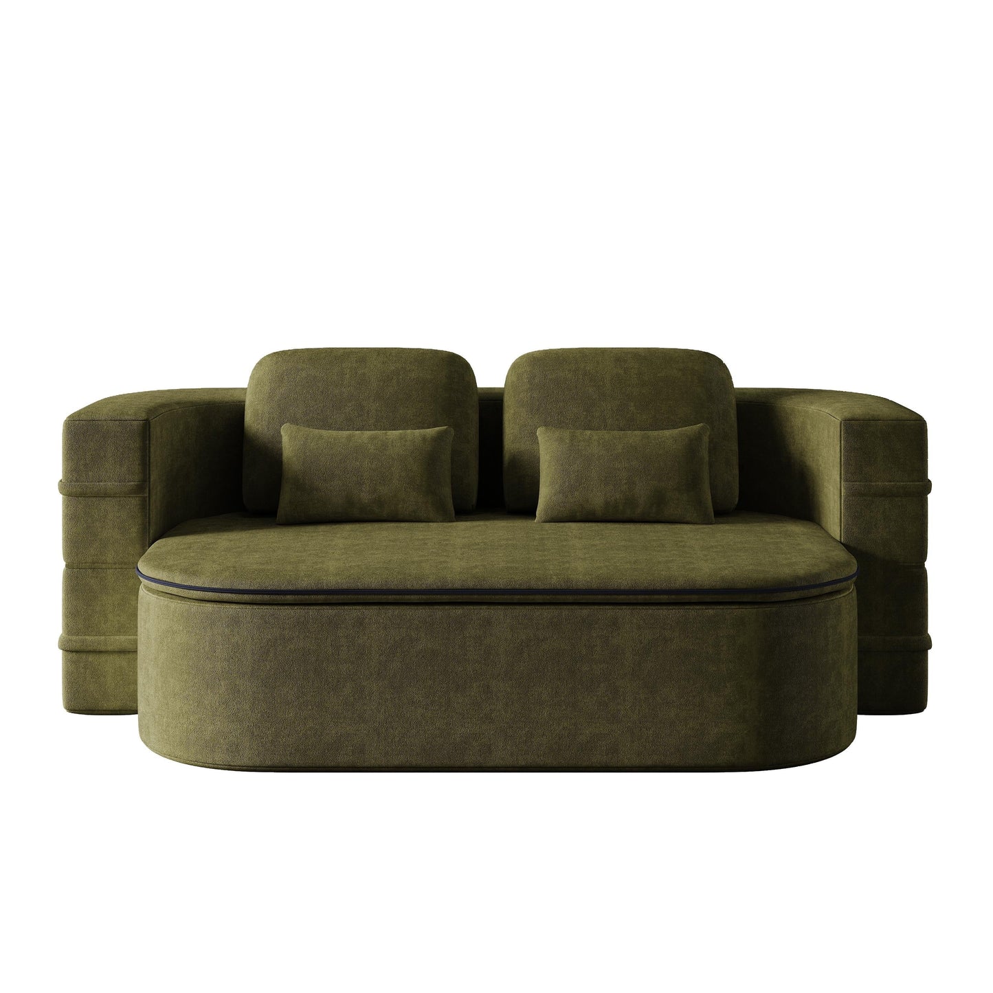GDFStudio - Canapé-lit pliable Willoughby en chenille avec couverture multifonctionnelle