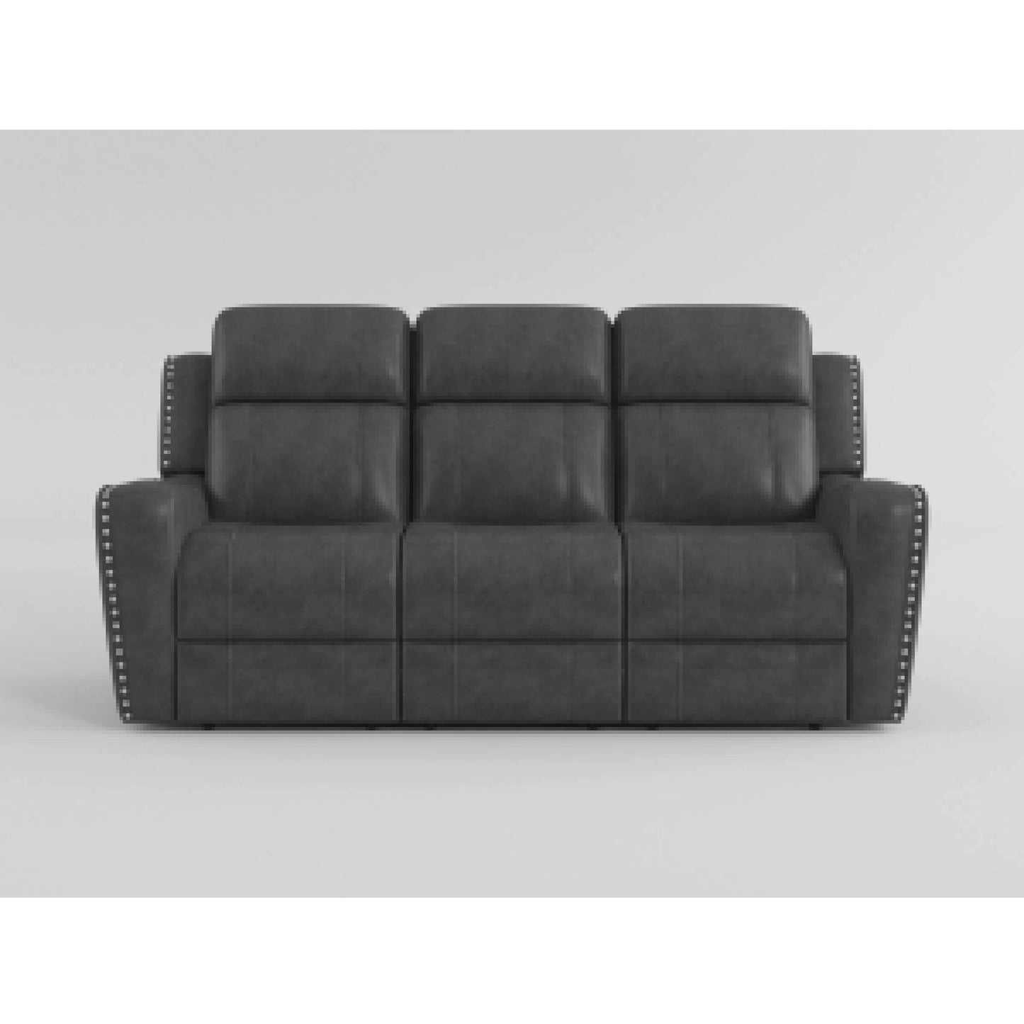 Canapé inclinable manuel double Gimo, microfibre gris foncé, 82 pouces