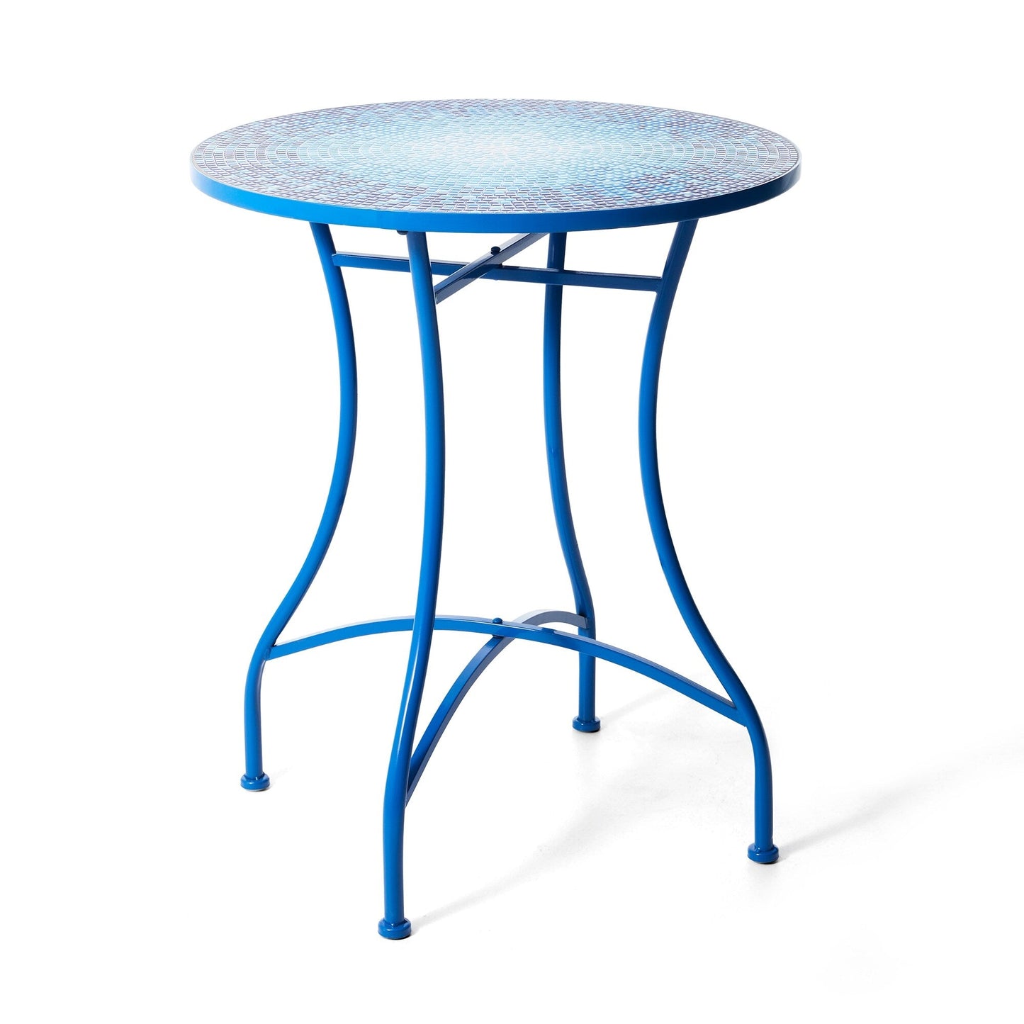 Ensemble de bistrot pliant d'extérieur en métal Glitzhome 3 pièces, table et chaises de patio