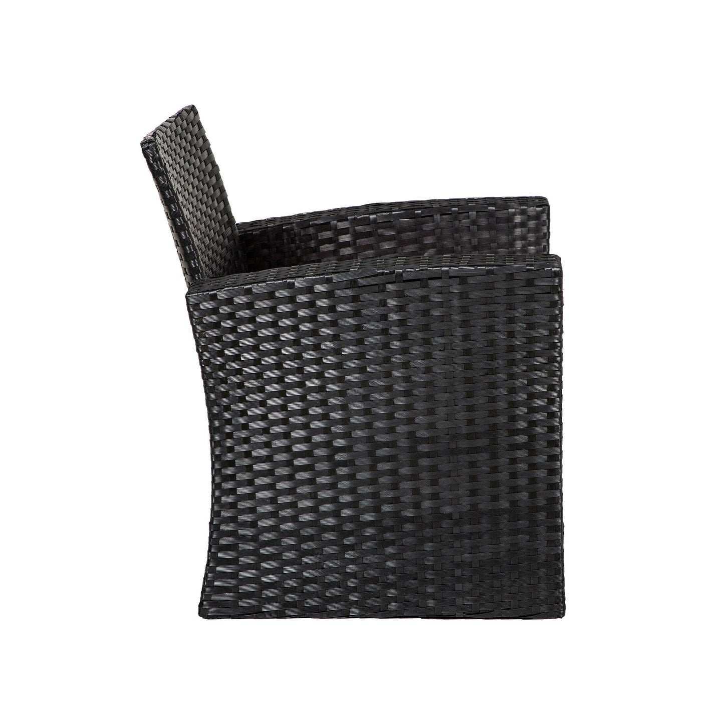 Ensemble de conversation pour patio extérieur Grandview 4 pièces en osier noir
