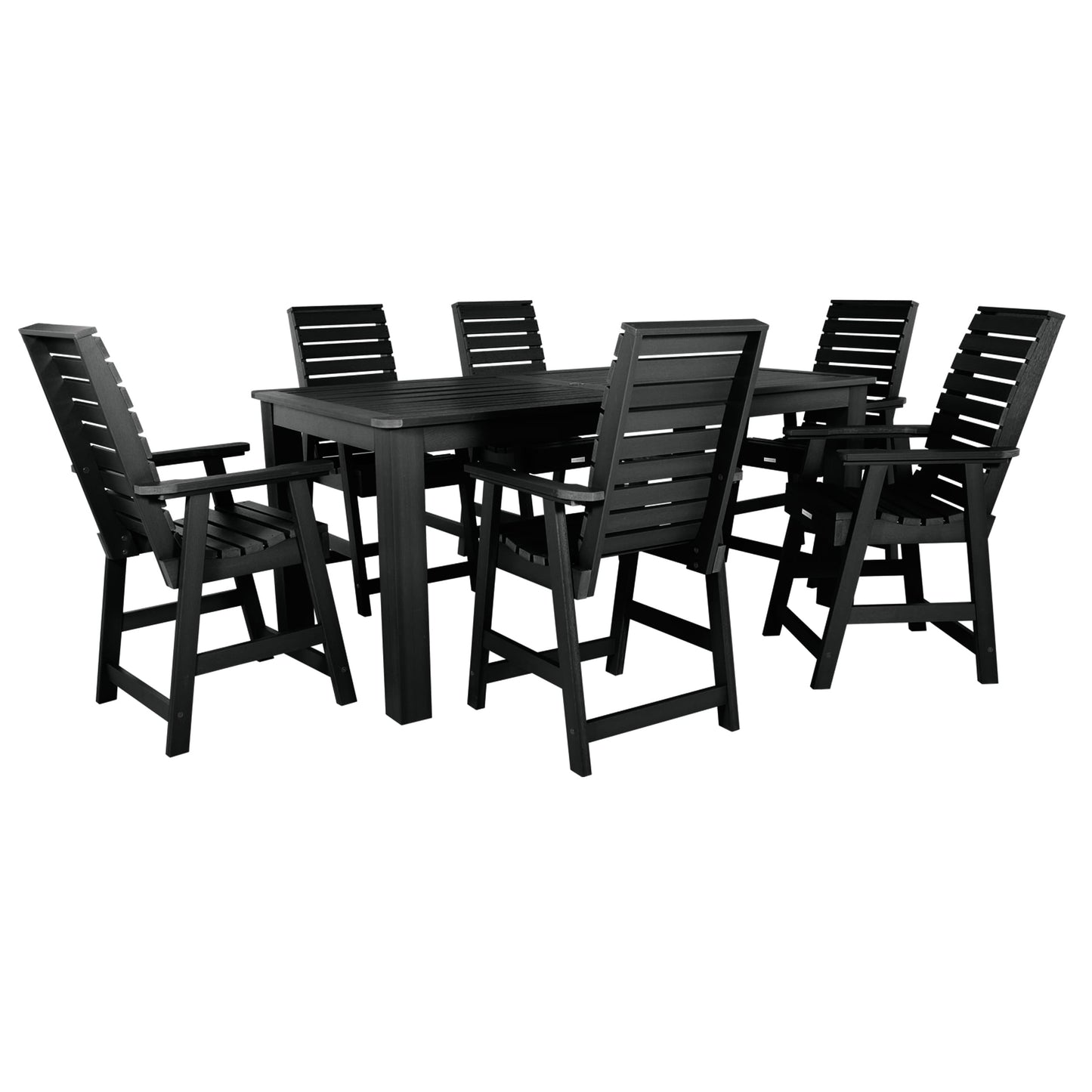 Ensemble de salle à manger d'extérieur 7 pièces HIGHWOOD - Table 42 x 84