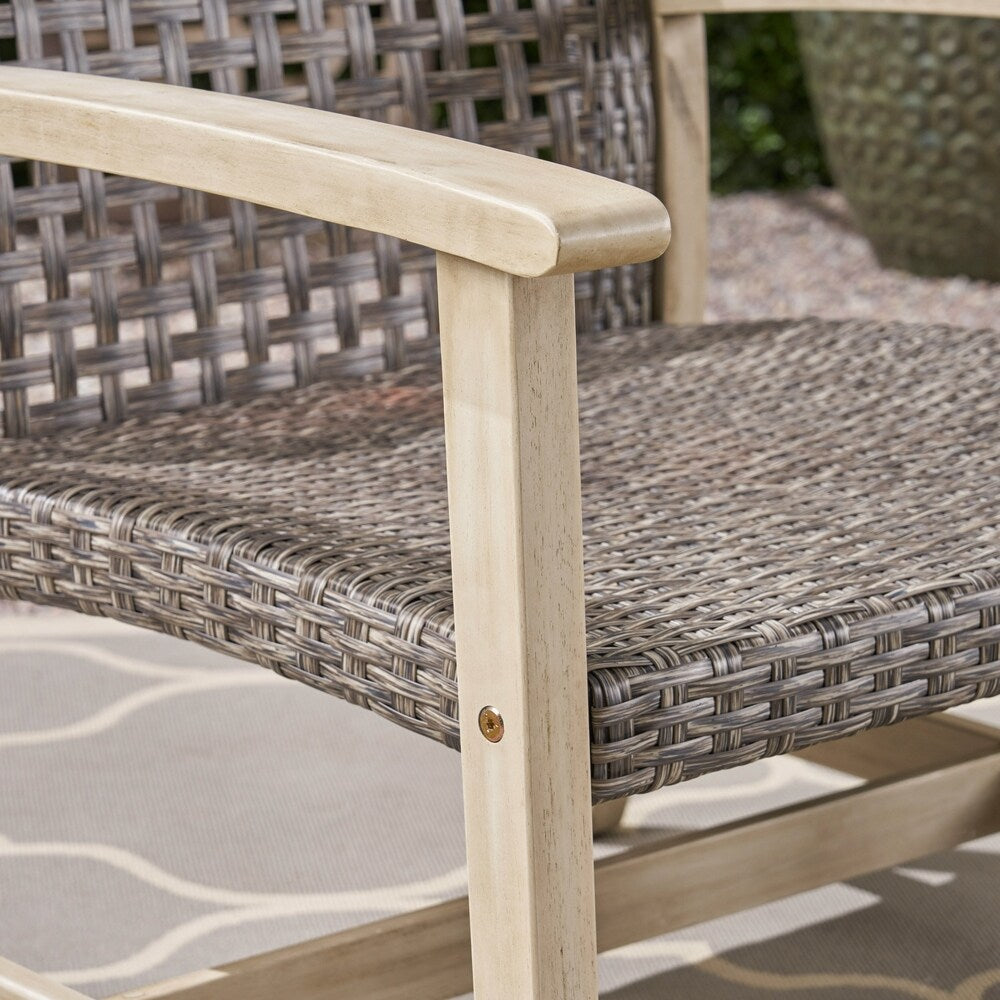 Ensemble de 3 fauteuils club et table d'appoint Hampton Outdoor par Christopher Knight Home