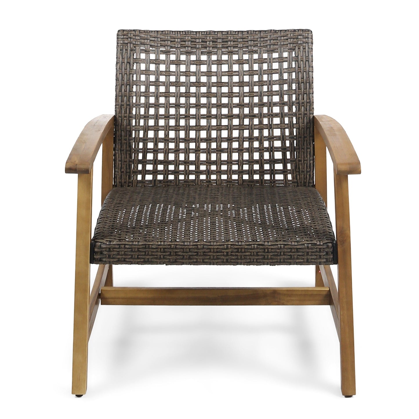 Fauteuil club d'extérieur Hampton en bois et osier (lot de 2) par Christopher Knight Home