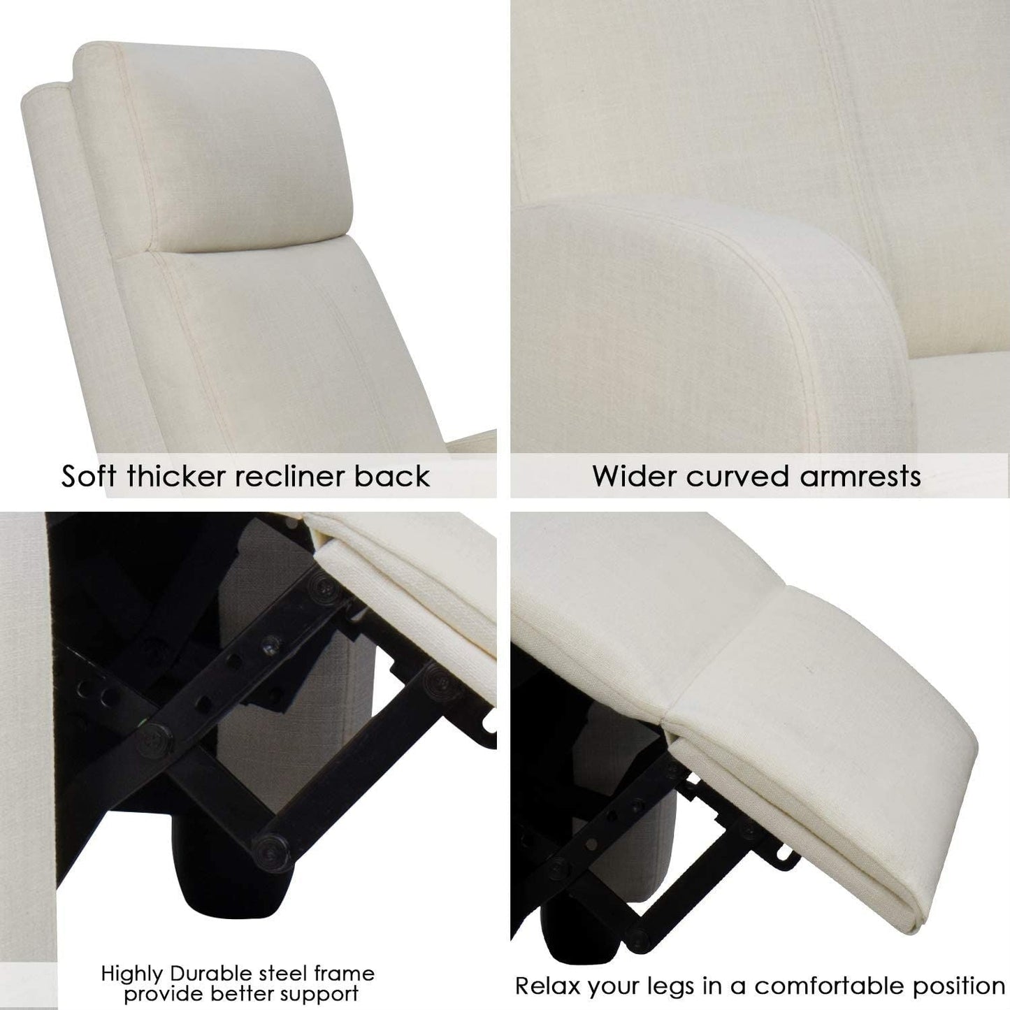 Fauteuil inclinable Homall en tissu pour salon