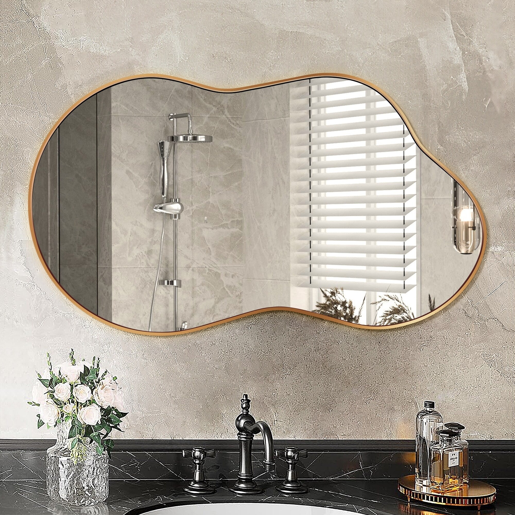 Miroir mural irrégulier Miroir mural décoratif asymétrique