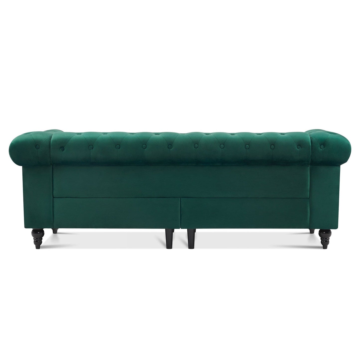 Petit canapé de bureau Ivinta, canapé Chesterfield capitonné en velours, canapé vintage du milieu du siècle