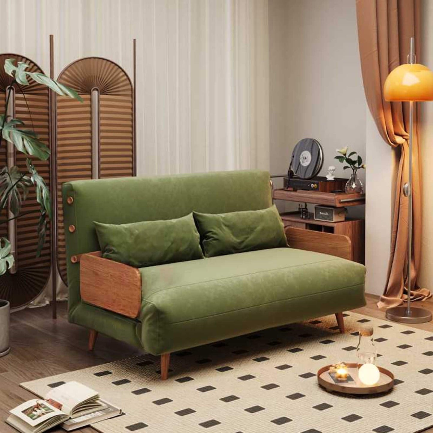 Canapé-lit rembourré moderne JASIWAY 59,1''