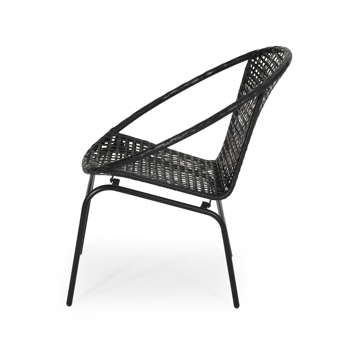 Fauteuil club d'extérieur moderne en osier Java (lot de 2) par Christopher Knight Home