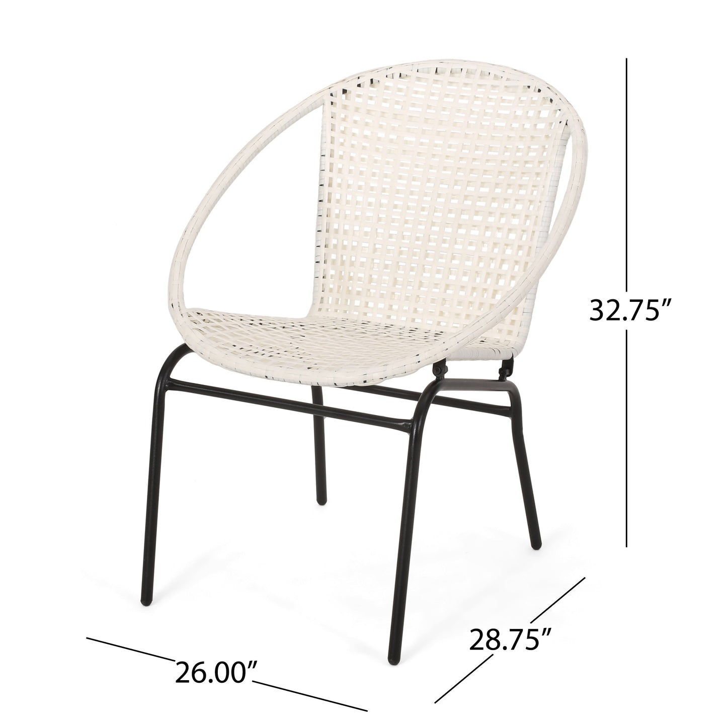 Fauteuil club d'extérieur moderne en osier Java (lot de 2) par Christopher Knight Home