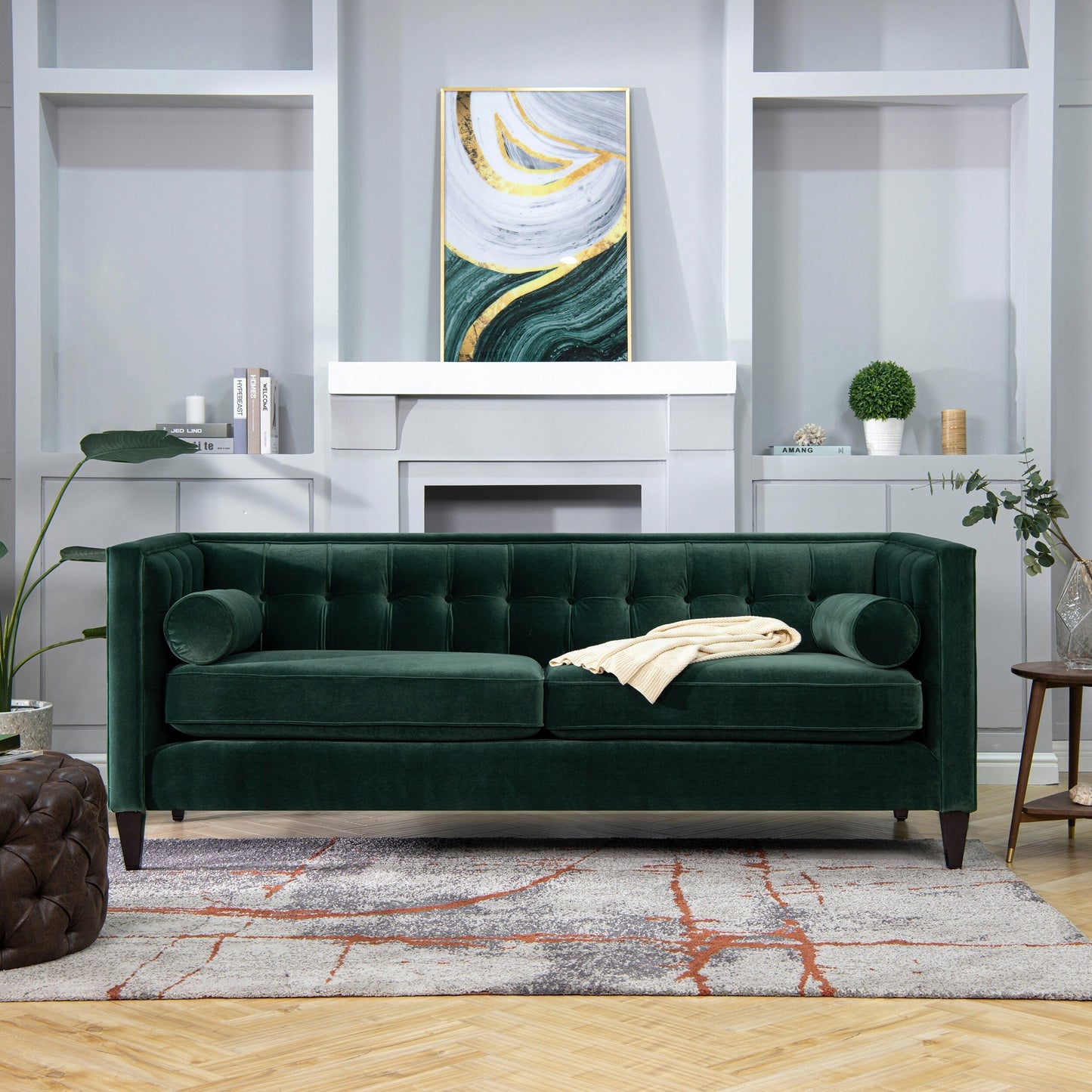 Canapé tuxedo capitonné moderne Jack 84