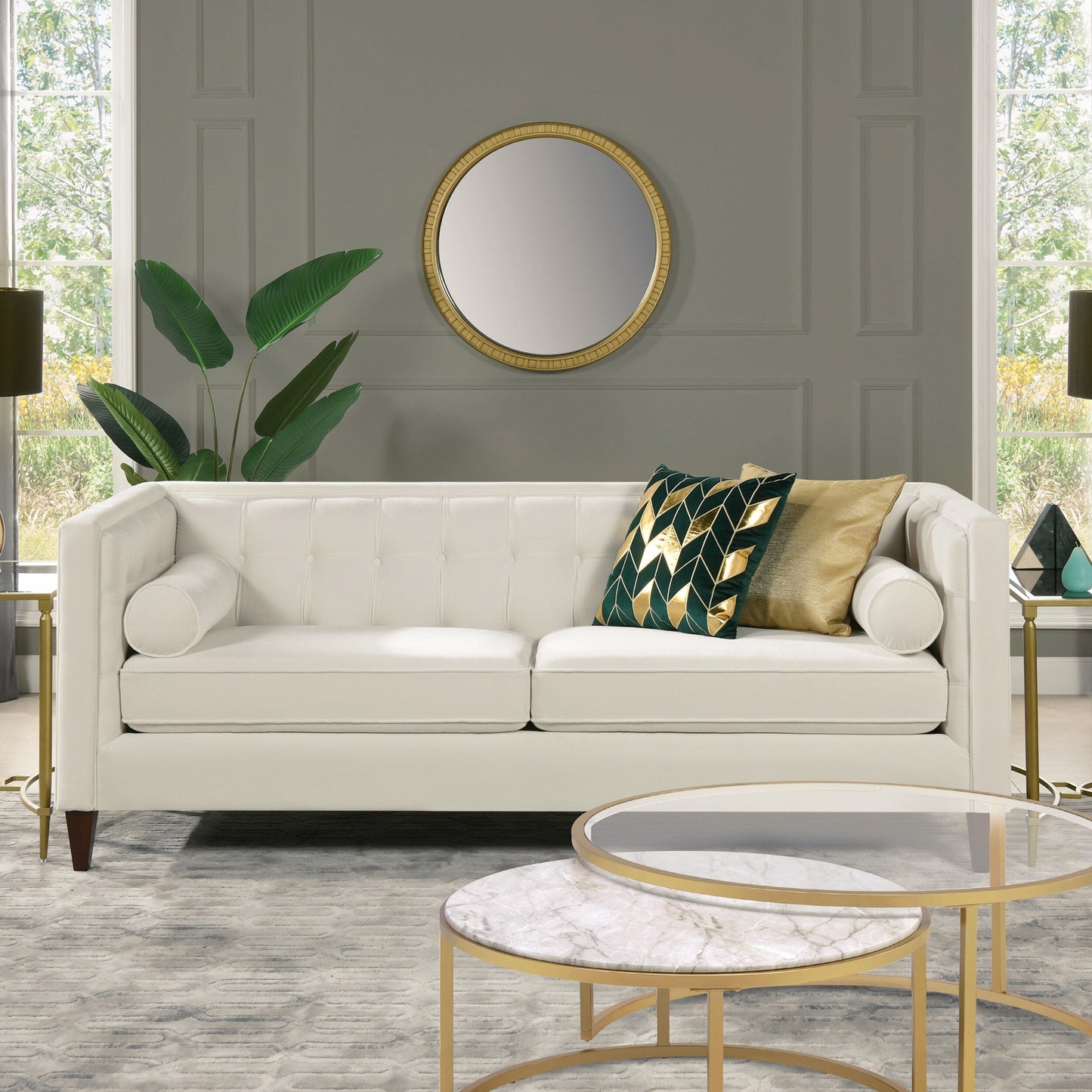 Canapé tuxedo capitonné moderne Jack 84