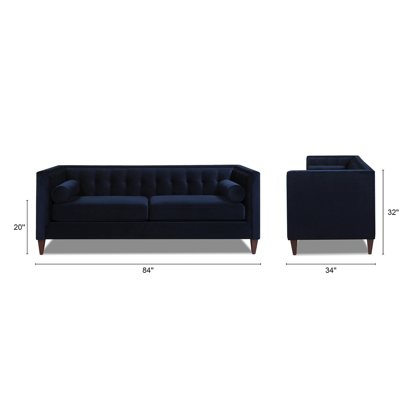Canapé tuxedo capitonné moderne Jack 84