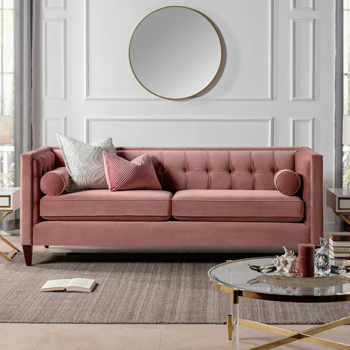 Canapé tuxedo capitonné moderne Jack 84