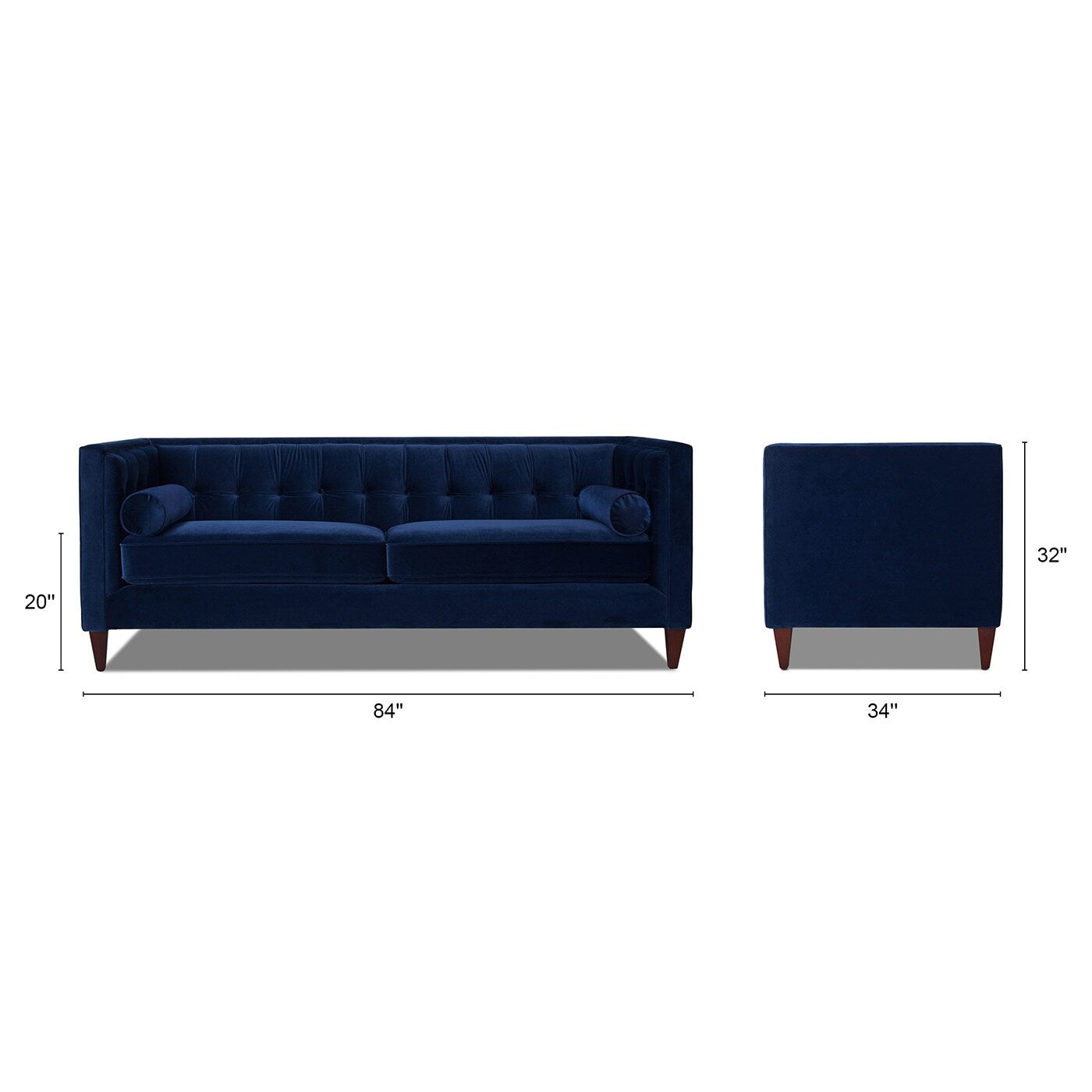 Canapé tuxedo capitonné moderne Jack 84