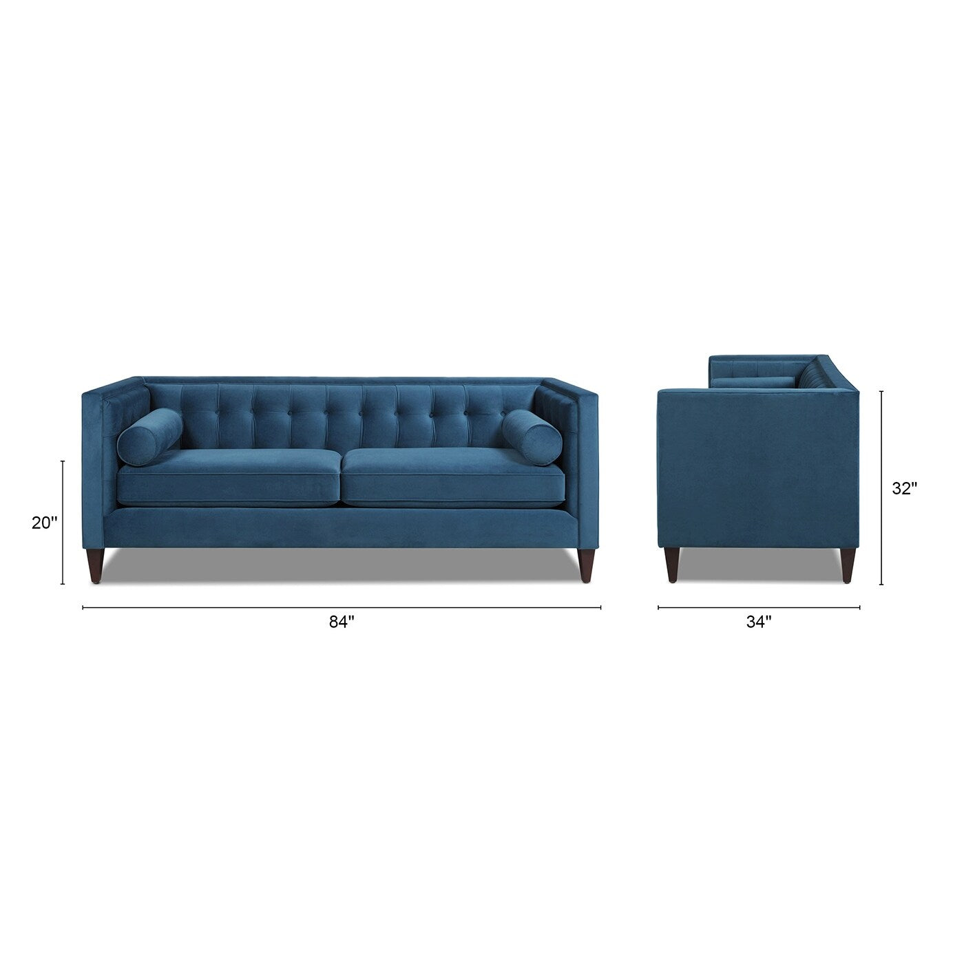 Canapé tuxedo capitonné moderne Jack 84