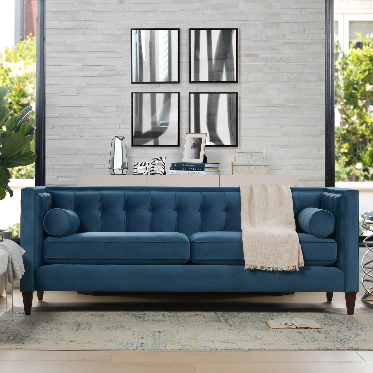 Canapé tuxedo capitonné moderne Jack 84