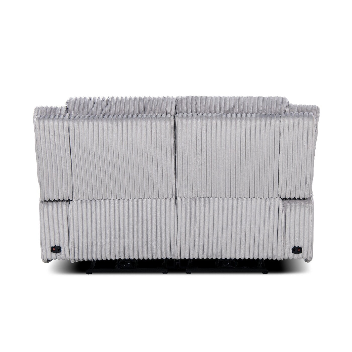 Canapé inclinable électrique Philip 62 de Jennifer Taylor Home, velours côtelé gris lune