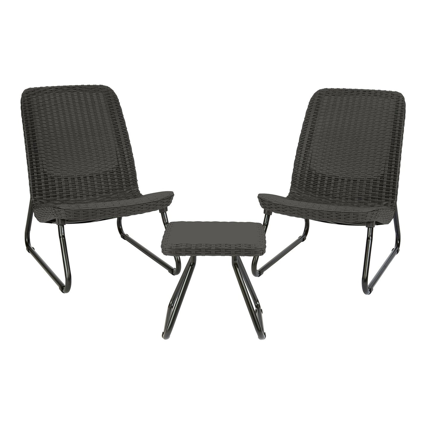 Ensemble de 3 chaises et table de conversation d'extérieur toutes saisons Keter Rio