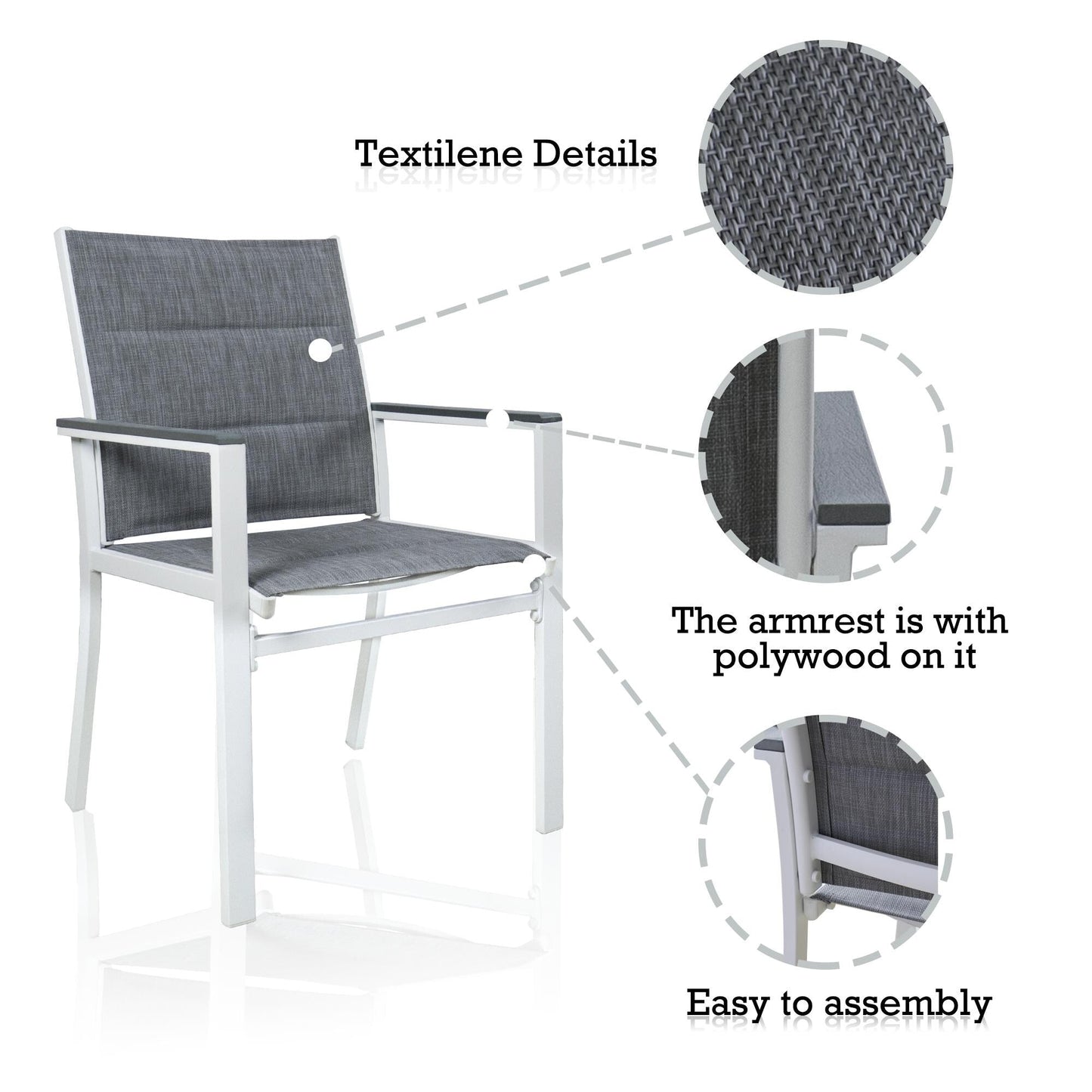Chaises de salle à manger d'extérieur Kozyard Villa (lot de 2)