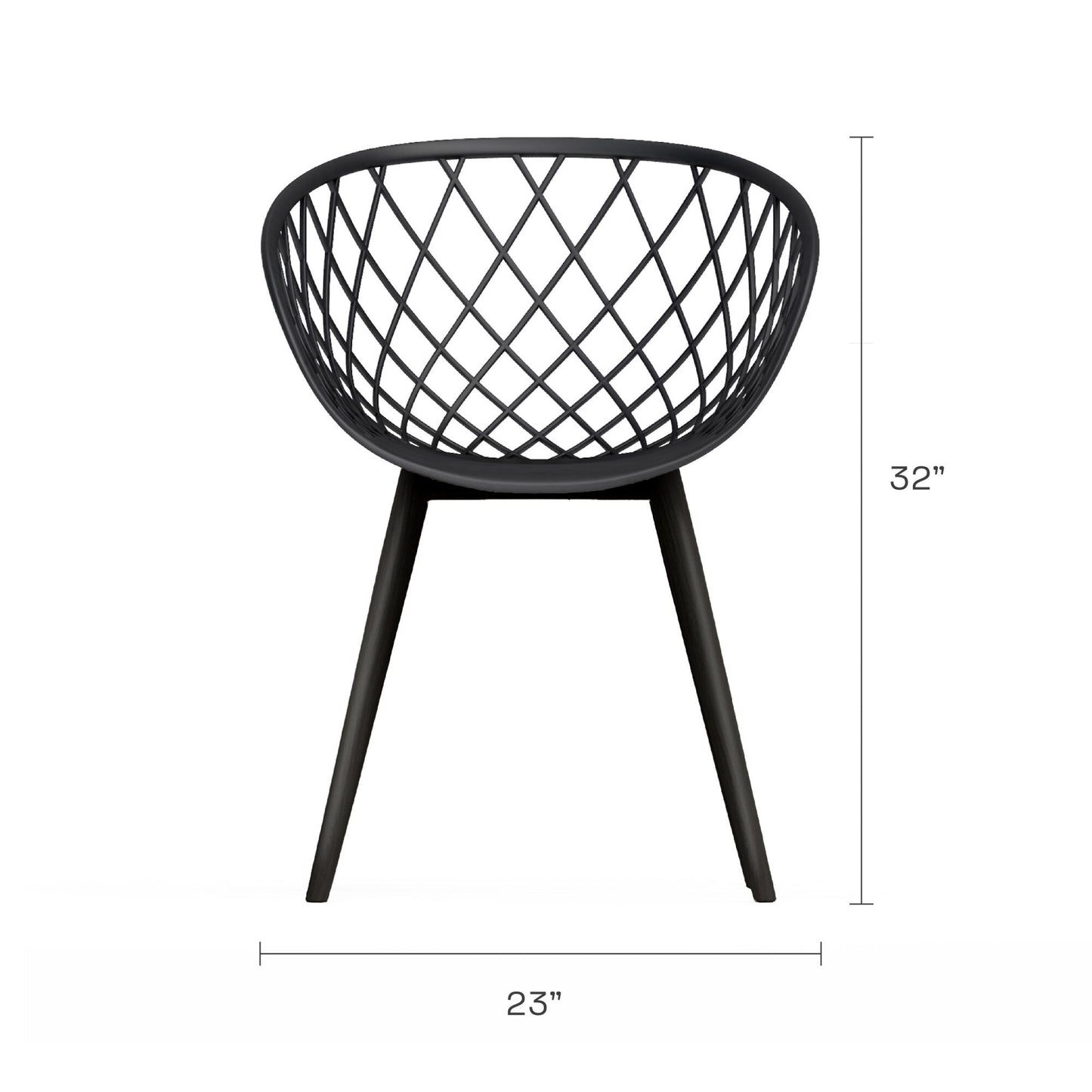 Ensemble bistrot luxueux Kurv 3 pièces, résistant aux intempéries, intérieur/extérieur