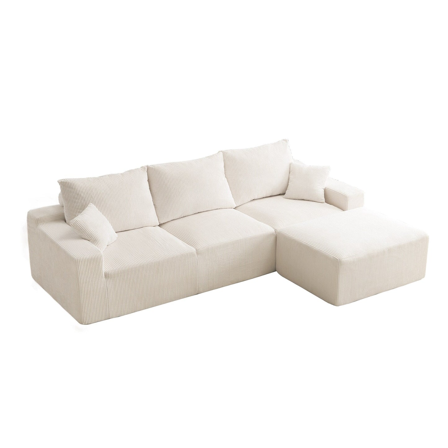 Canapé sectionnel en L, canapé modulaire ultra-doux à assise profonde