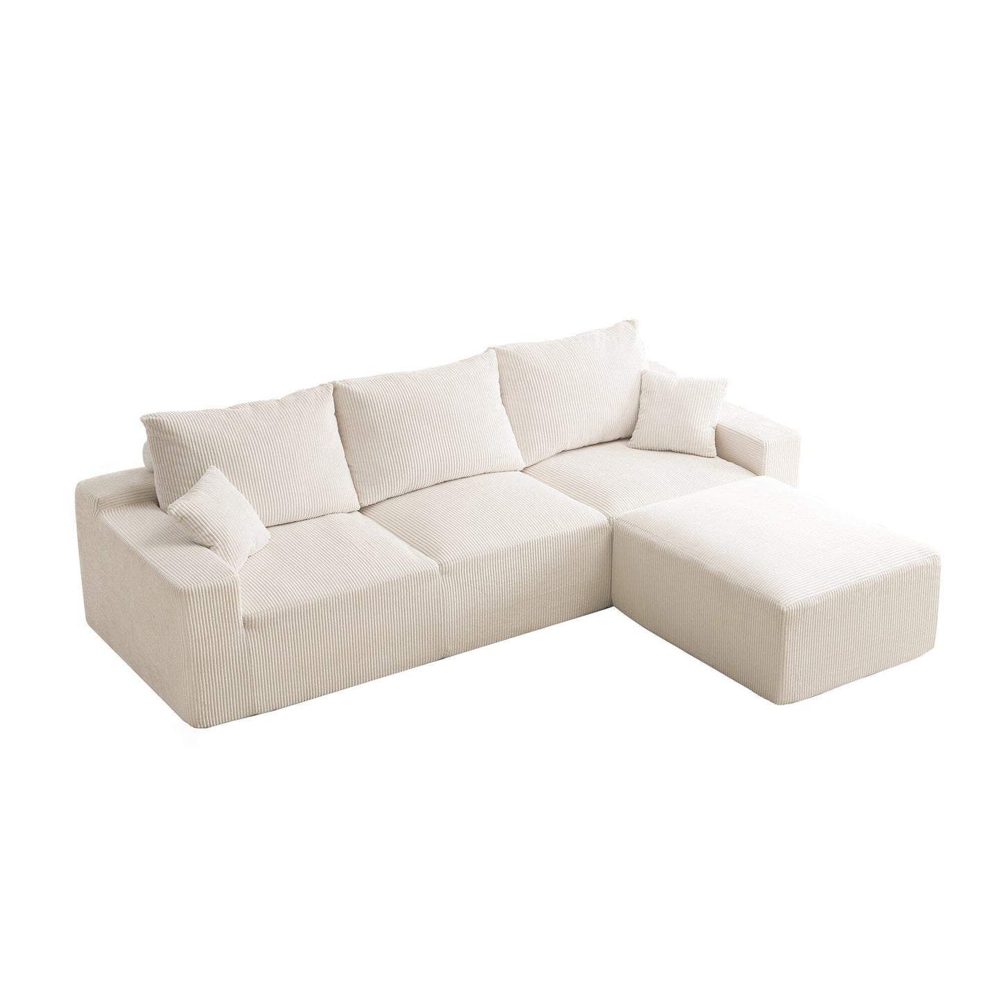 Canapé sectionnel en L, canapé modulaire ultra-doux à assise profonde