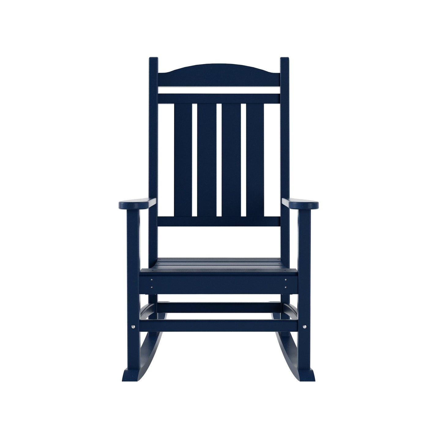 Chaises à bascule d'extérieur Polytrends Laguna en PEHD toutes saisons avec table d'appoint (ensemble de 3 pièces)