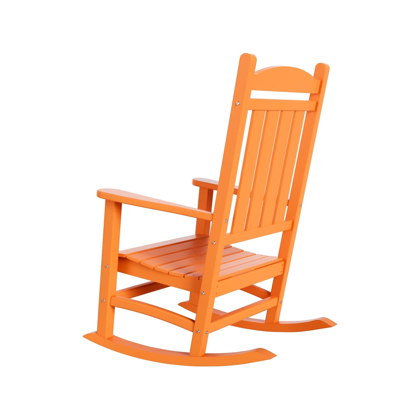 Chaises à bascule d'extérieur Polytrends Laguna en PEHD toutes saisons avec table d'appoint (ensemble de 3 pièces)