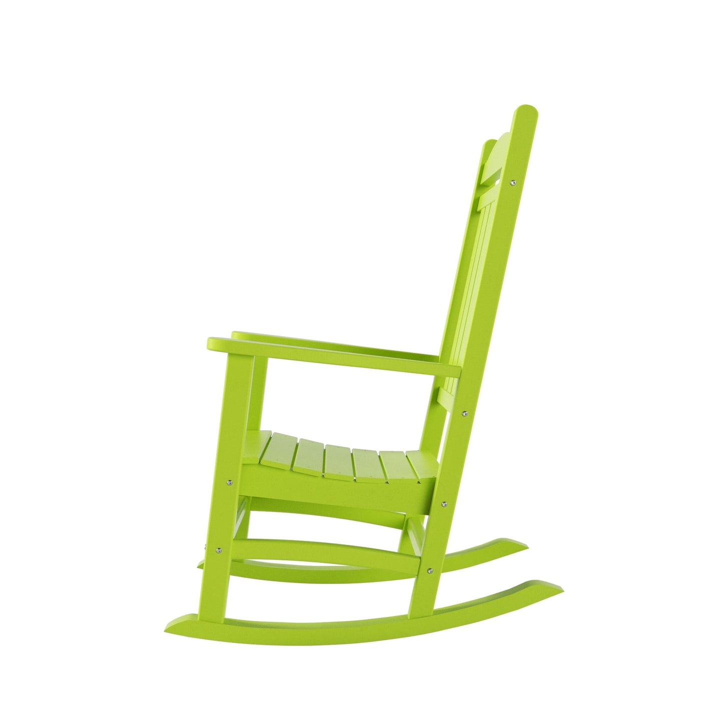 Chaises à bascule d'extérieur Polytrends Laguna en PEHD toutes saisons avec table d'appoint (ensemble de 3 pièces)