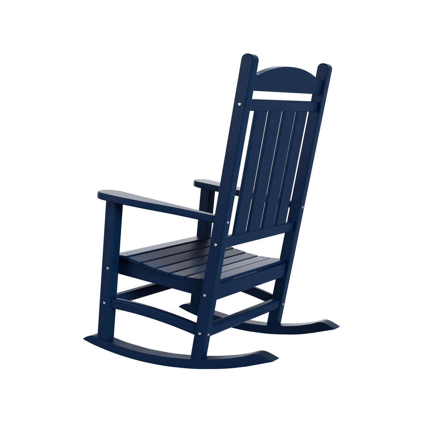 Chaises à bascule d'extérieur Polytrends Laguna en PEHD toutes saisons avec table d'appoint (ensemble de 3 pièces)