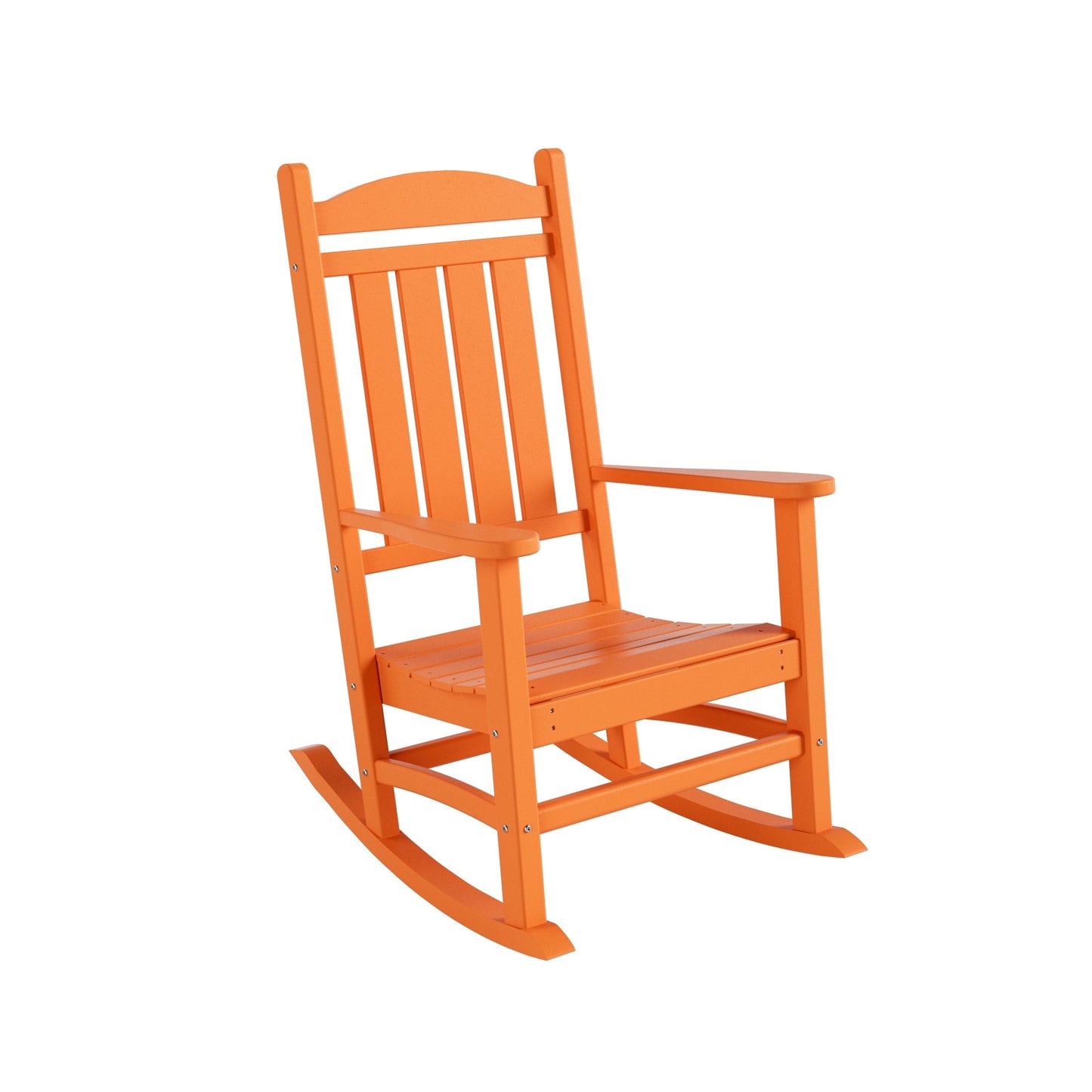 Chaises à bascule d'extérieur Polytrends Laguna en PEHD toutes saisons avec table d'appoint (ensemble de 3 pièces)