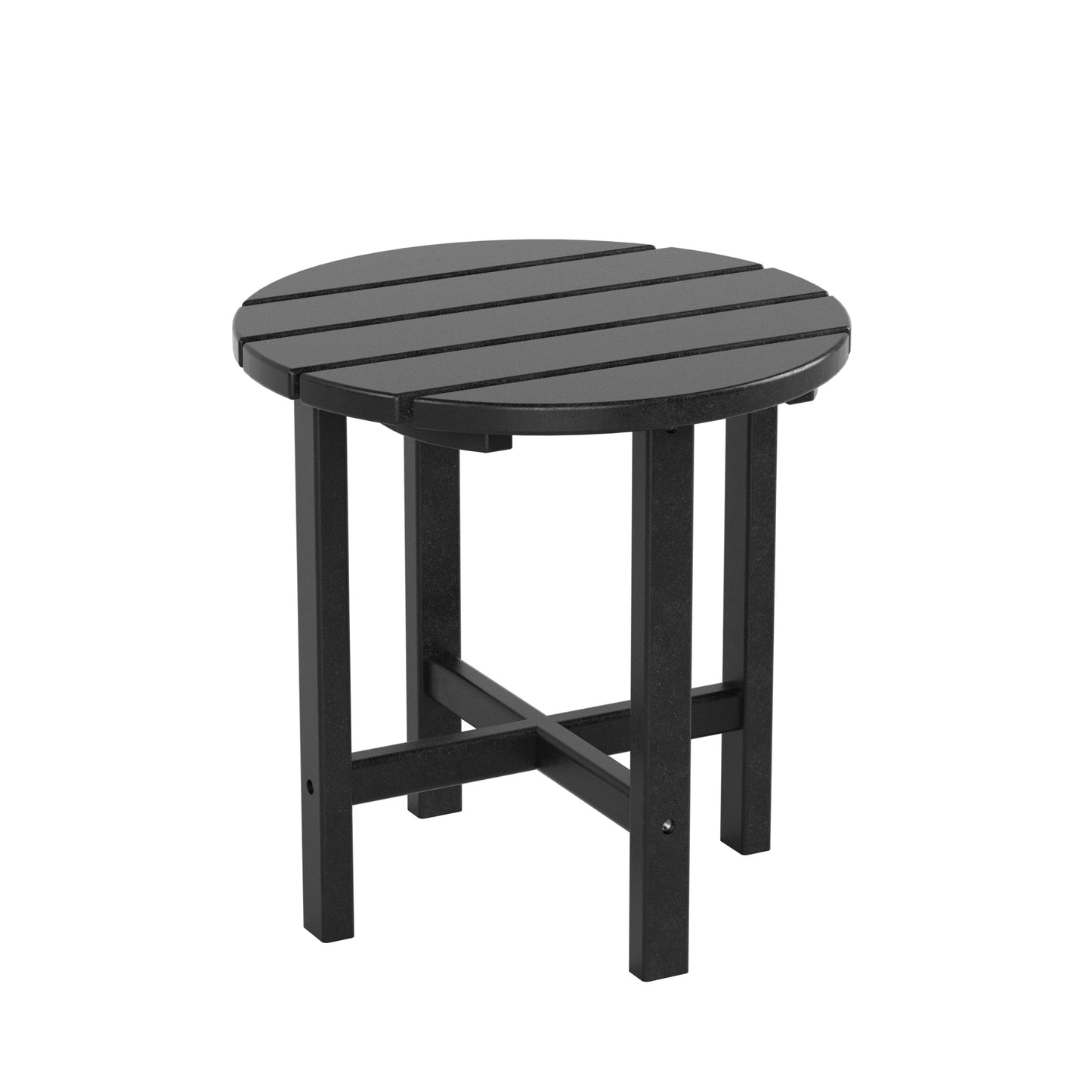 Chaises à bascule d'extérieur Polytrends Laguna en PEHD toutes saisons avec table d'appoint (ensemble de 3 pièces)