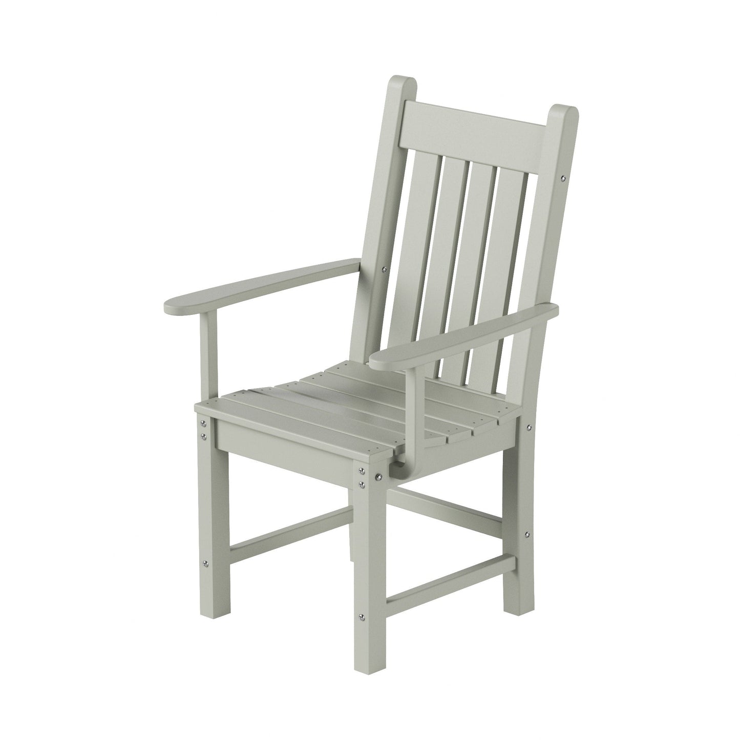 Ensemble de salle à manger d'extérieur Polytrends Laguna en PEHD, toutes saisons, avec table carrée et fauteuils (ensemble de 5 pièces)