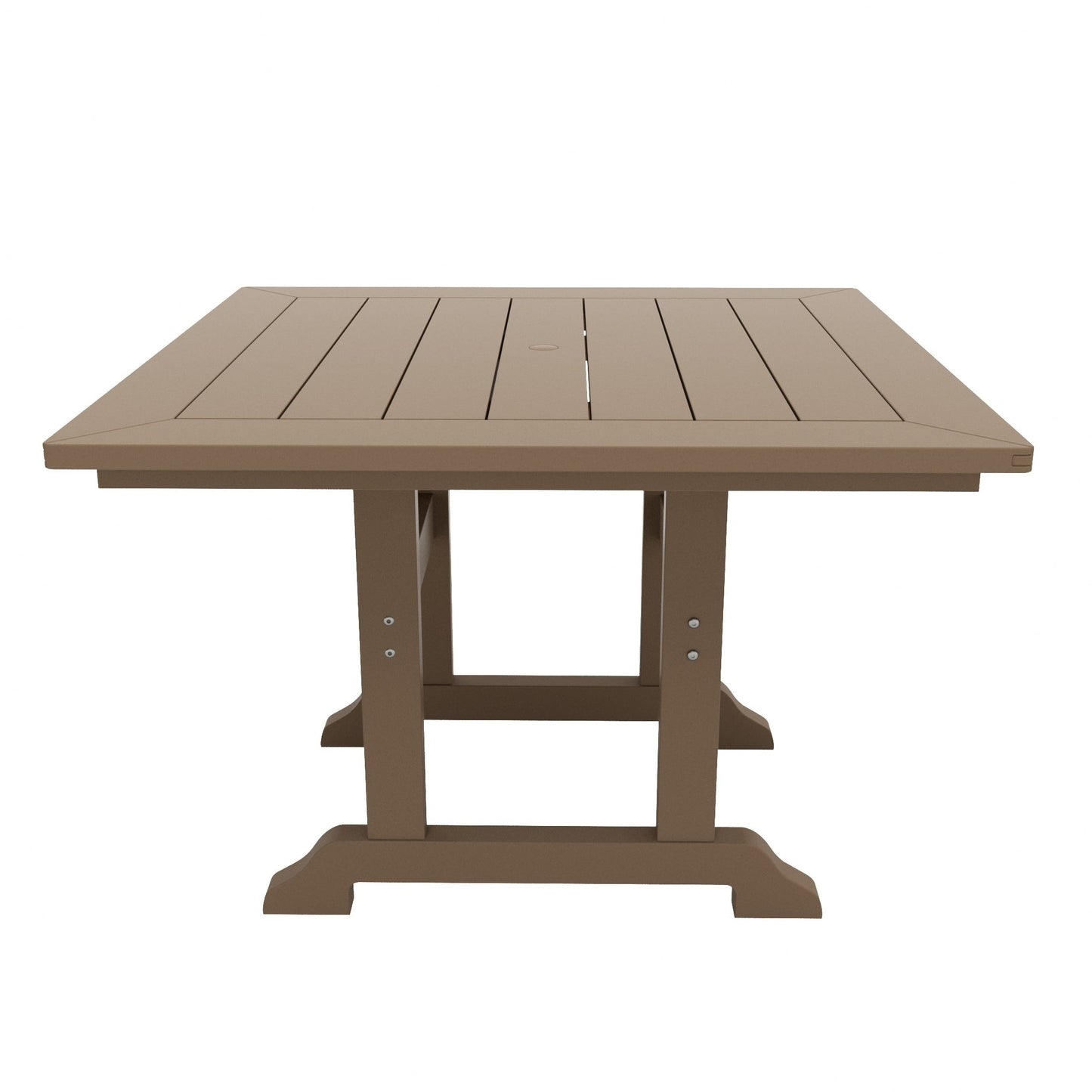 Ensemble de salle à manger d'extérieur Polytrends Laguna en PEHD, toutes saisons, avec table carrée et fauteuils (ensemble de 5 pièces)