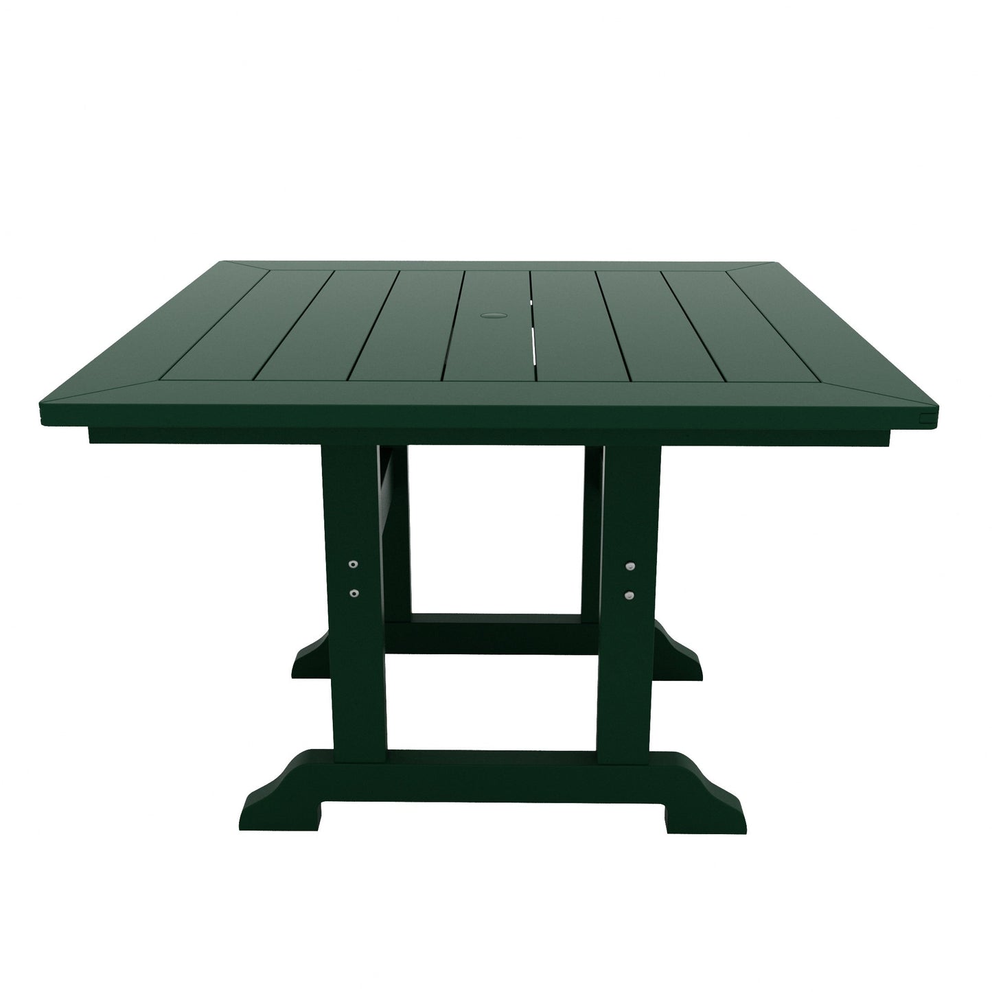 Ensemble de salle à manger d'extérieur Polytrends Laguna en PEHD, toutes saisons, avec table carrée et fauteuils (ensemble de 5 pièces)