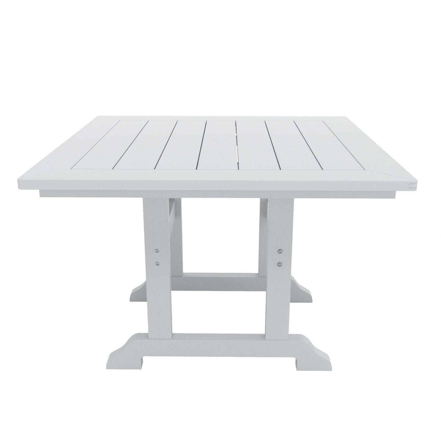 Ensemble de salle à manger d'extérieur Polytrends Laguna en PEHD, toutes saisons, avec table carrée et fauteuils (ensemble de 5 pièces)