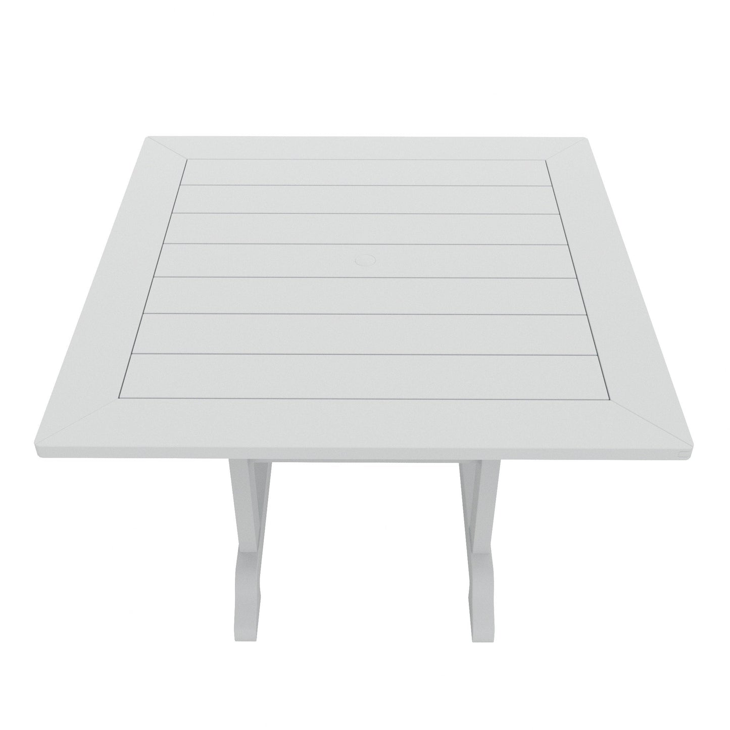 Ensemble de salle à manger d'extérieur Polytrends Laguna en PEHD, toutes saisons, avec table carrée et fauteuils (ensemble de 5 pièces)