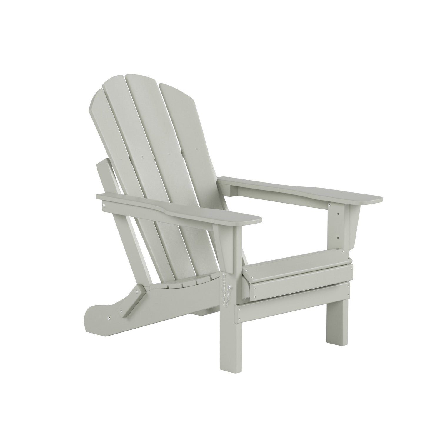 Ensemble de 7 chaises Adirondack pliables Polytrends Laguna en PEHD pour terrasse extérieure, toutes saisons