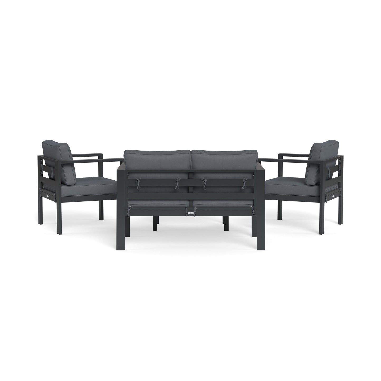 Ensemble de 4 sièges de conversation d'extérieur en aluminium Lakeview
