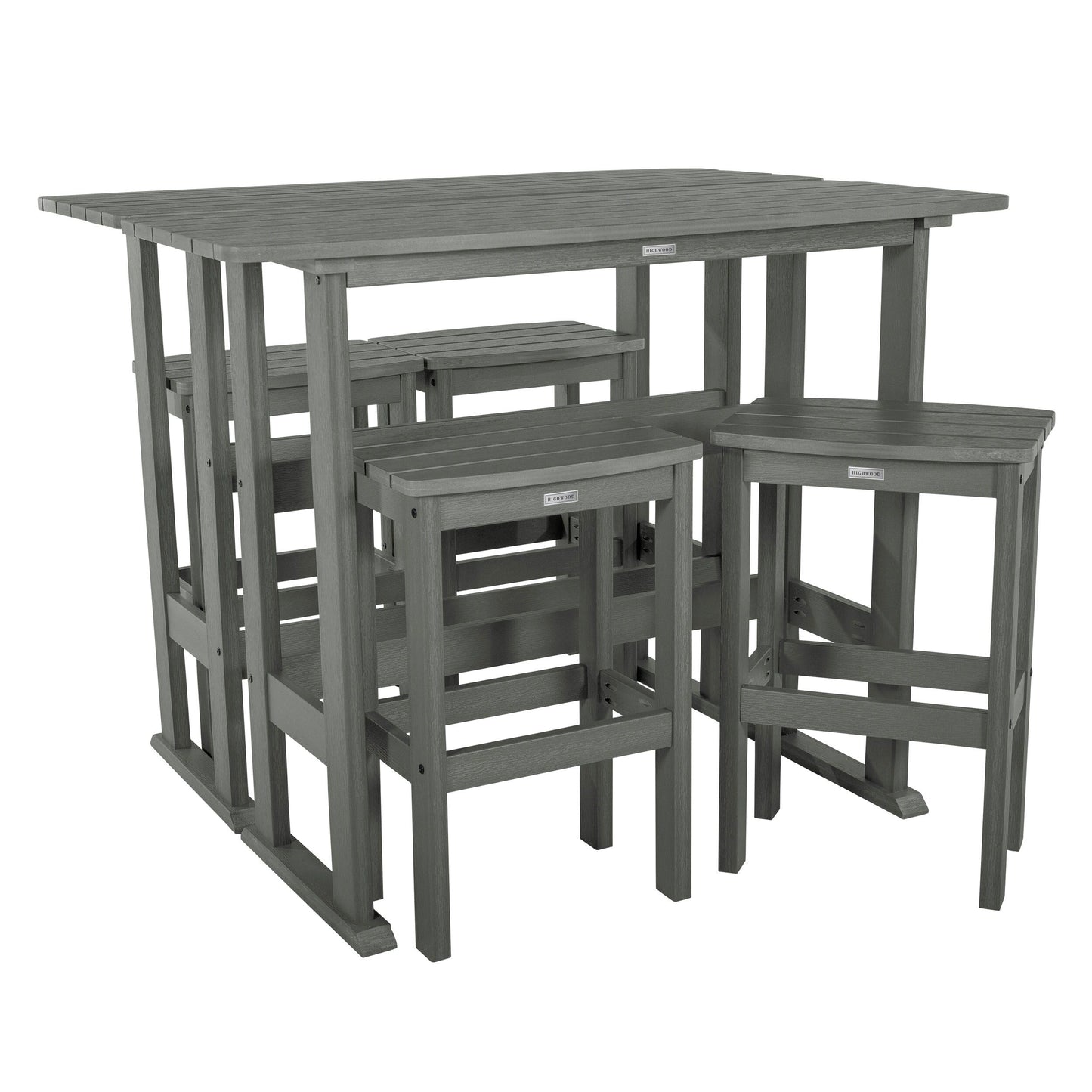 Ensemble de balcon extérieur Lehigh 6 pièces - Hauteur bar