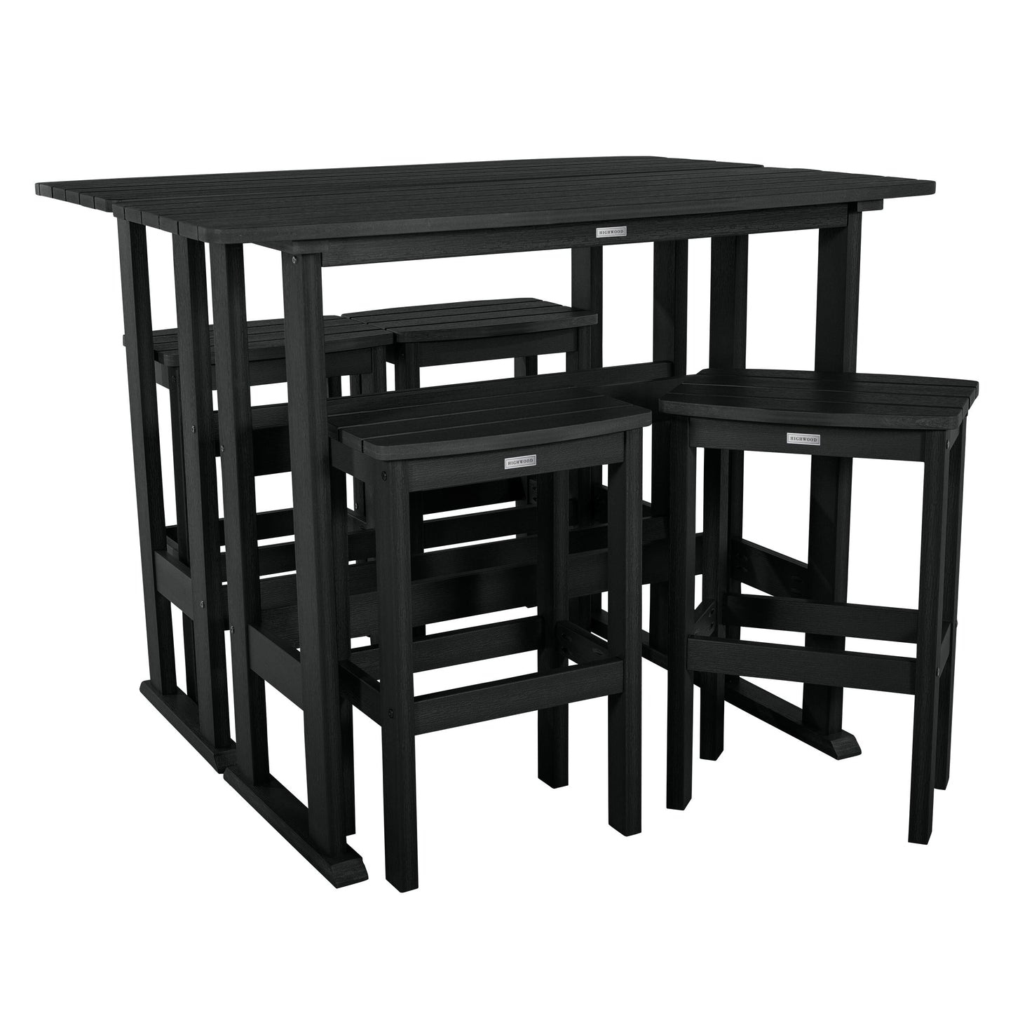 Ensemble de balcon extérieur Lehigh 6 pièces - Hauteur bar
